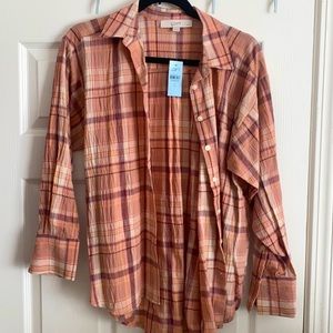 Plaid flannel pocket tunic